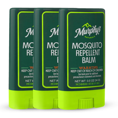 Murphy's Naturals Mückenschutz-Balsam-Stick, pflanzliche Inhaltsstoffe, Reisegröße, 0,5 Unzen pro Stück, 3er-Pack