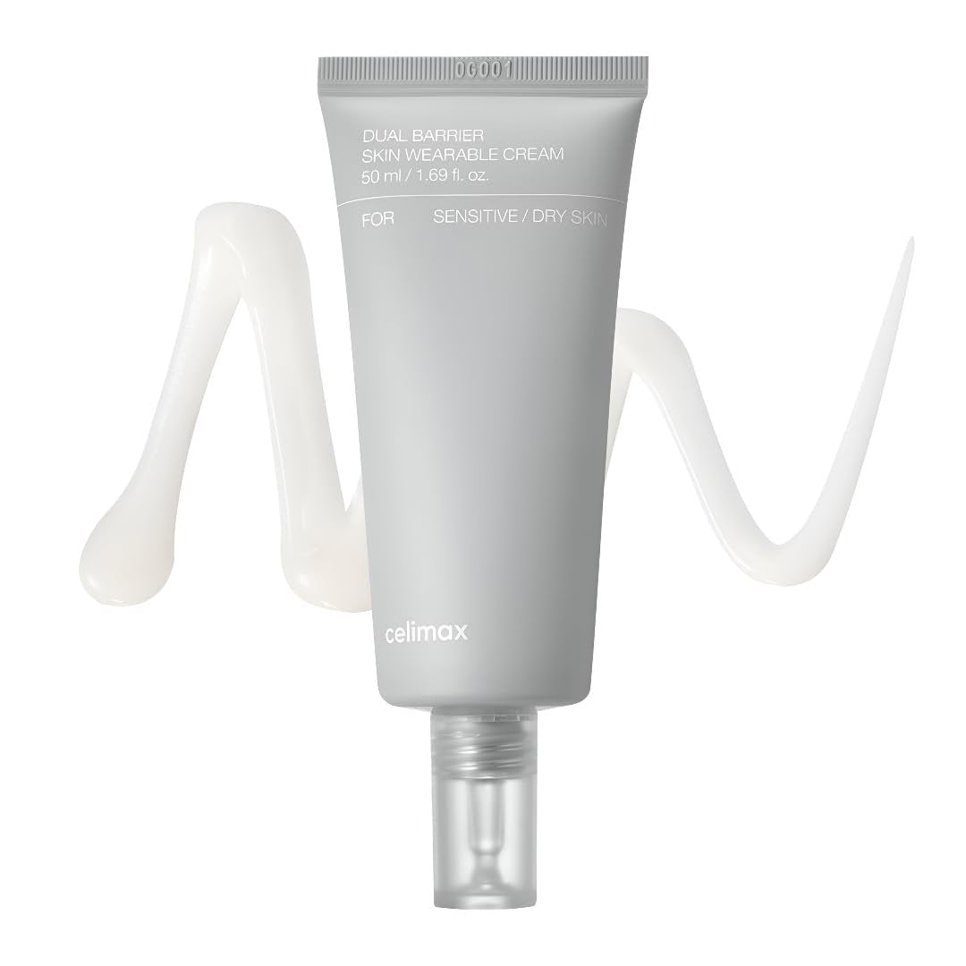 celimax Dual Barrier Skin Wearable Cream – Lang anhaltende Gesichtsfeuchtigkeitscreme mit Ceramiden und Hyaluronsäure, beruhigend, reparierend, für Tag & Nacht, 50ml