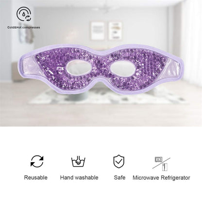 Ruzzut Kühlende Gel-Augenmaske mit Augenlöchern, 2 Stück Kalte Augenpads für Schwellungen & Tränensäcke, Wiederverwendbare Heiße/Kalte Kompresse, Wärme-/Eis-Gel-Pack, Lila und Rosa