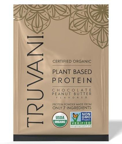 Truvani Veganes Erbsenproteinpulver | Schokolade Erdnussbutter | 20g Bio Pflanzliches Protein | 1 Portion | Keto | Gluten- & Laktosefrei | Low Carb | Ohne Zuckerzusatz
