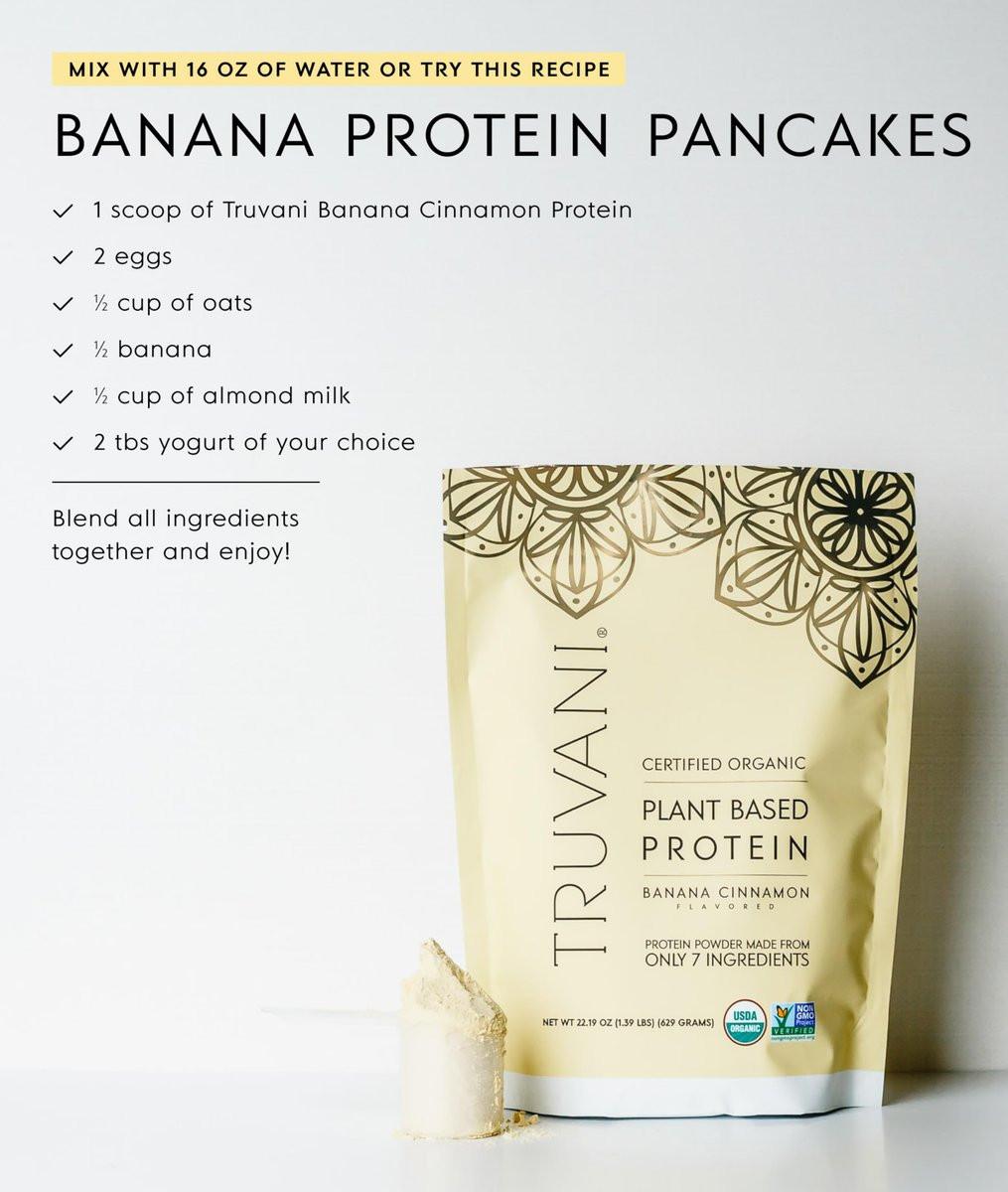 Truvani Bio-Erbsenproteinpulver | Banane Zimt | 20g pflanzliches Protein | Keto & glutenfrei | Ohne Zuckerzusatz