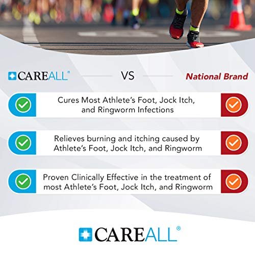 CareAll Miconazolnitrat 2% Antimykotikum-Creme 1,0 oz. (4er-Pack) – Behandelt Fußpilz, Jock Itch, Ringelflechte – Vergleichbar mit Markenprodukten