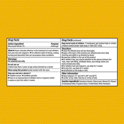 CareAll Miconazolnitrat 2% Antimykotikum-Creme 1,0 oz. (4er-Pack) – Behandelt Fußpilz, Jock Itch, Ringelflechte – Vergleichbar mit Markenprodukten