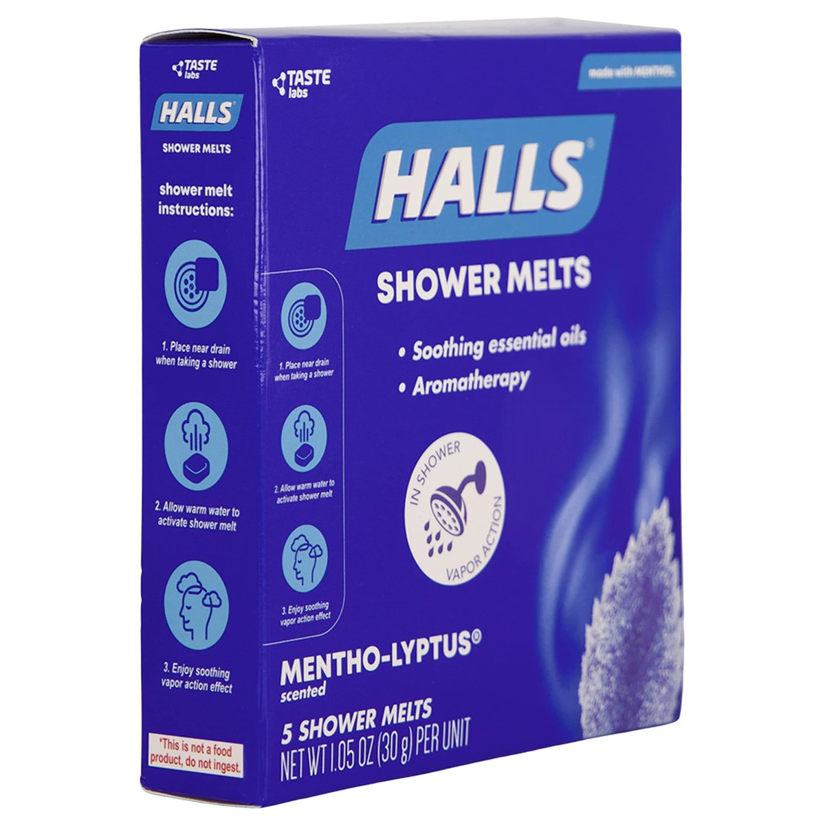 Halls Soothing Shower Melts 5er-Pack – Mentho-Lyptus Aromatherapie mit ätherischen Ölen