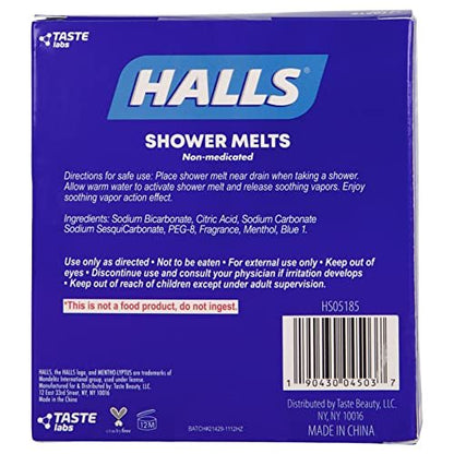 Halls Soothing Shower Melts 5er-Pack – Mentho-Lyptus Aromatherapie mit ätherischen Ölen