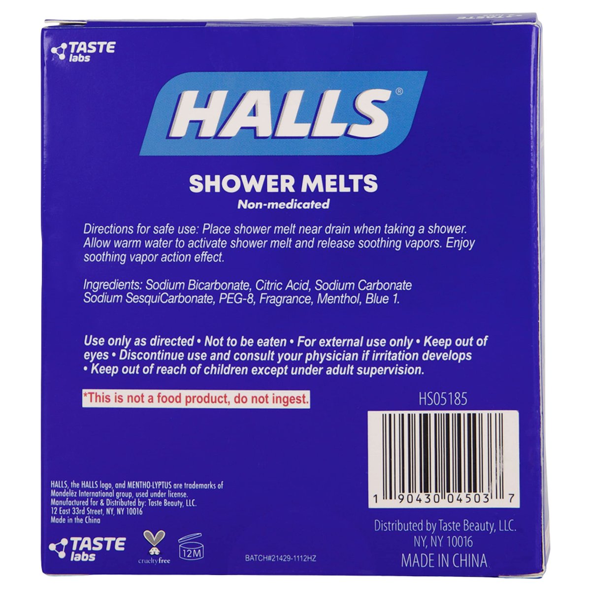 Halls Soothing Shower Melts 5er-Pack – Mentho-Lyptus Aromatherapie mit ätherischen Ölen