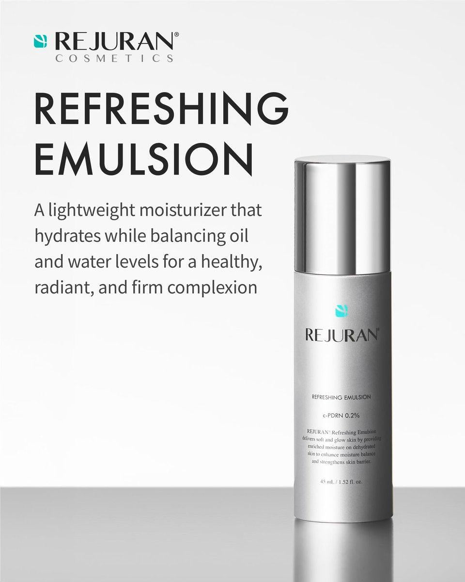 REJURAN® Erfrischende Emulsion, c-PDRN® - Lachs-DNA-Gesichtsfeuchtigkeitscreme für tiefe Hydratation, strahlenden Teint, Festigkeit, Hautelastizität und optimalen Feuchtigkeitshaushalt. Koreanische Hautpflege (45 ml)