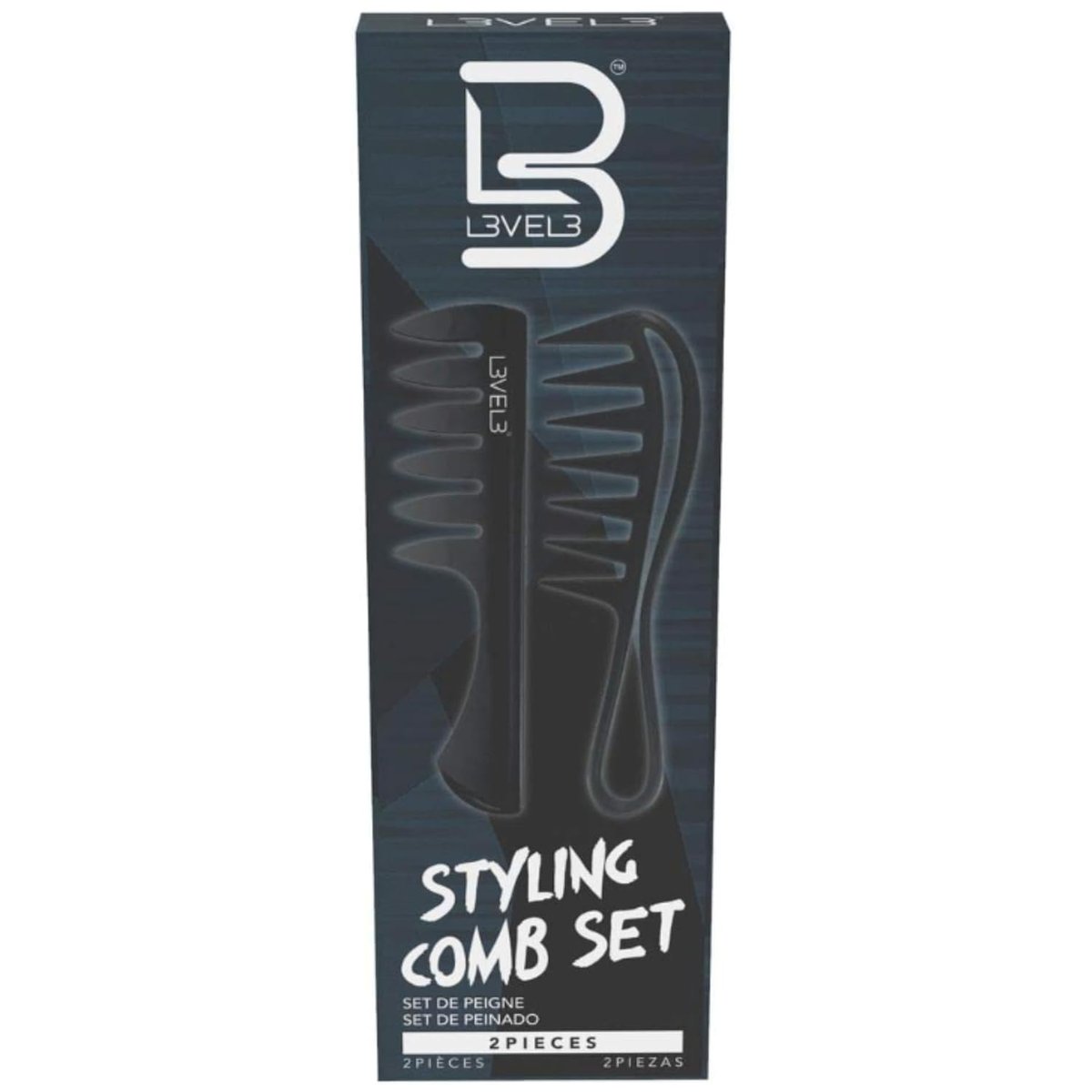 L3 Styling Kamm Set – Professioneller Salon-Look – Leicht und ergonomisch – Komfortabel und gleitet mühelos – Stufe Drei – 2-teilig