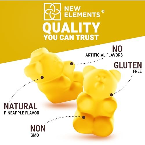 Calm Magnesium Glycinate Gummies 500mg mit hochdosiertem Vitamin D3 10000 IE & Vitamin K2 100mcg | Stressabbau, Entspannung & Knochenunterstützung für Erwachsene | Vegan, Nicht-GVO, Glutenfrei, Ananasgeschmack
