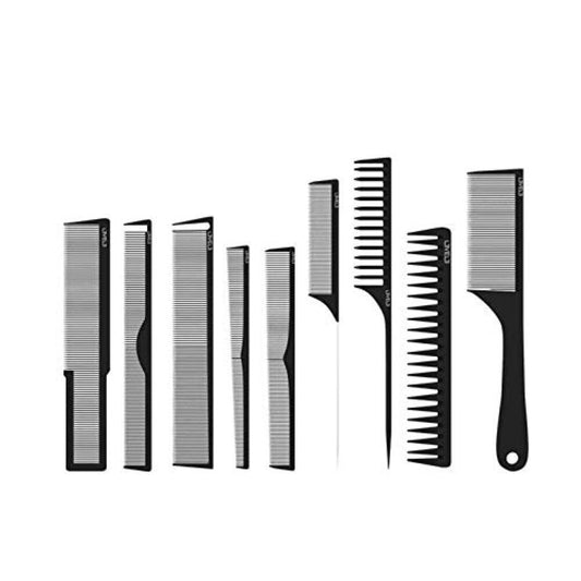 L3 Carbon Comb Set - Professionelle Qualität für Salon und Barbershop - Kämme für Barbiere und Hairstylisten