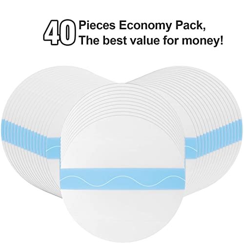 OBUZOO 40 Pack Libre Sensor Covers – Wasserfeste & Atmungsaktive Pflaster für Libre 1/2/3 Plus & Lingo – Transparente CGM Patches ohne Kleber in der Mitte – Hypoallergen & Latexfrei – 15 Tage Halt