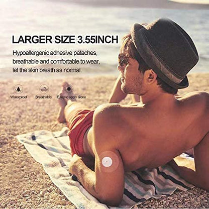 OBUZOO 40 Pack Libre Sensor Covers – Wasserfeste & Atmungsaktive Pflaster für Libre 1/2/3 Plus & Lingo – Transparente CGM Patches ohne Kleber in der Mitte – Hypoallergen & Latexfrei – 15 Tage Halt