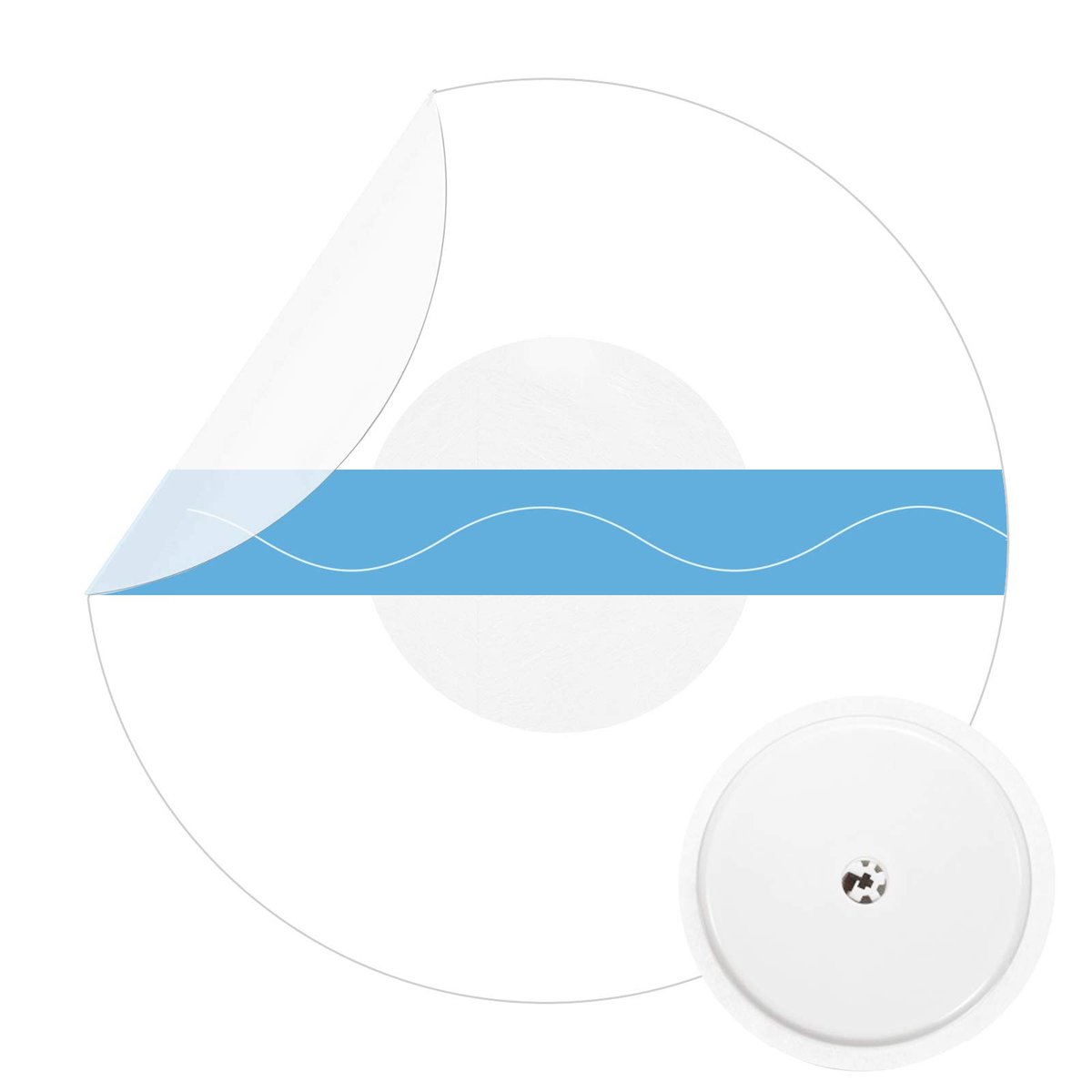OBUZOO 40 Pack Libre Sensor Covers – Wasserfeste & Atmungsaktive Pflaster für Libre 1/2/3 Plus & Lingo – Transparente CGM Patches ohne Kleber in der Mitte – Hypoallergen & Latexfrei – 15 Tage Halt