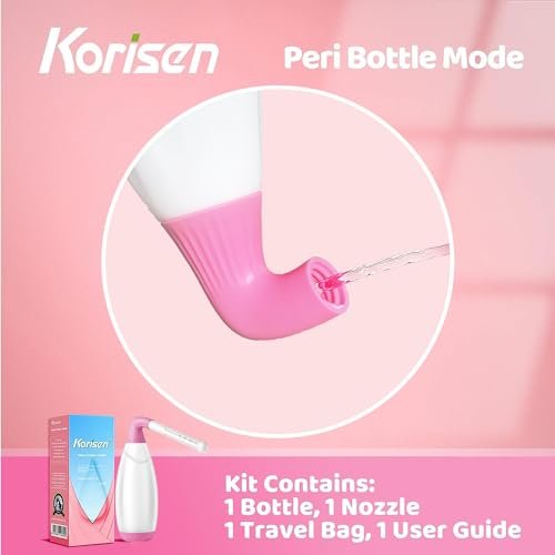 Korisen Mehrzweck-Dusche für Frauen, wiederverwendbare Intimdusche nach der Geburt, Reisegröße, postpartum Pflege, aufrecht stehende Flasche, Reinigung für Mütter nach der Entbindung