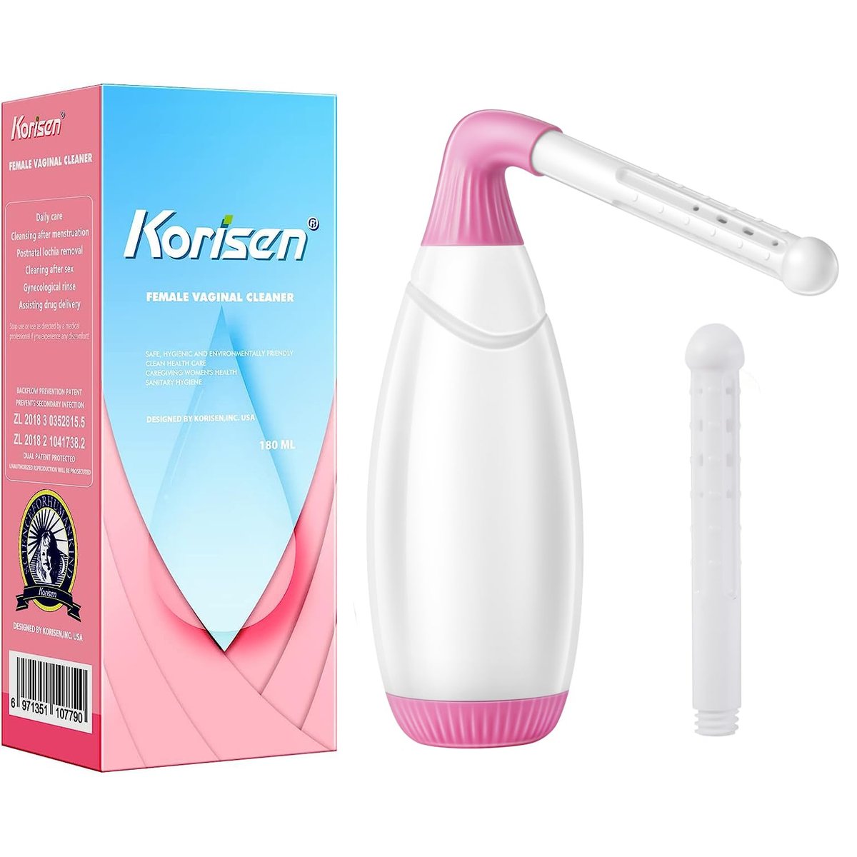 Korisen Mehrzweck-Dusche für Frauen, wiederverwendbare Intimdusche nach der Geburt, Reisegröße, postpartum Pflege, aufrecht stehende Flasche, Reinigung für Mütter nach der Entbindung