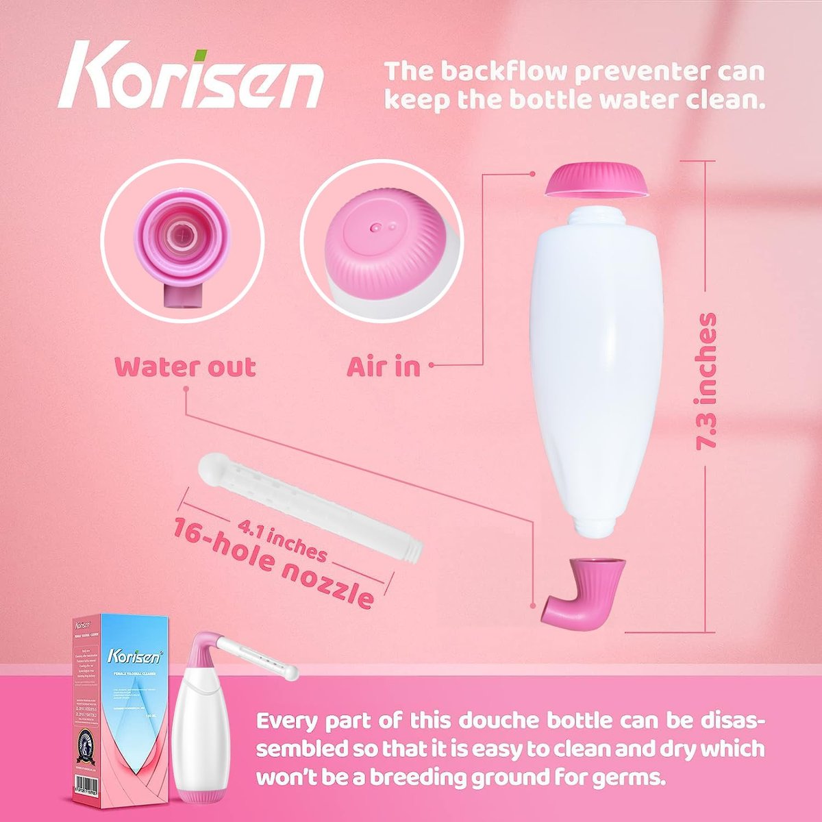 Korisen Mehrzweck-Dusche für Frauen, wiederverwendbare Intimdusche nach der Geburt, Reisegröße, postpartum Pflege, aufrecht stehende Flasche, Reinigung für Mütter nach der Entbindung