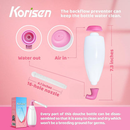 Korisen Mehrzweck-Dusche für Frauen, wiederverwendbare Intimdusche nach der Geburt, Reisegröße, postpartum Pflege, aufrecht stehende Flasche, Reinigung für Mütter nach der Entbindung