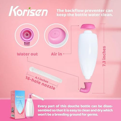 Korisen Mehrzweck-Dusche für Frauen, wiederverwendbare Intimdusche nach der Geburt, Reisegröße, postpartum Pflege, aufrecht stehende Flasche, Reinigung für Mütter nach der Entbindung