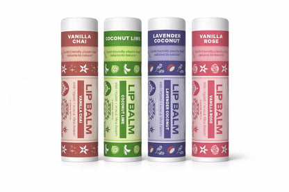 Soothing Touch Vegan Lippenbalsam – Lime & Rose, 4er-Pack