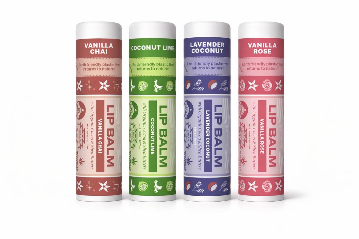 Soothing Touch Vegan Lippenbalsam – Lime & Rose, 4er-Pack