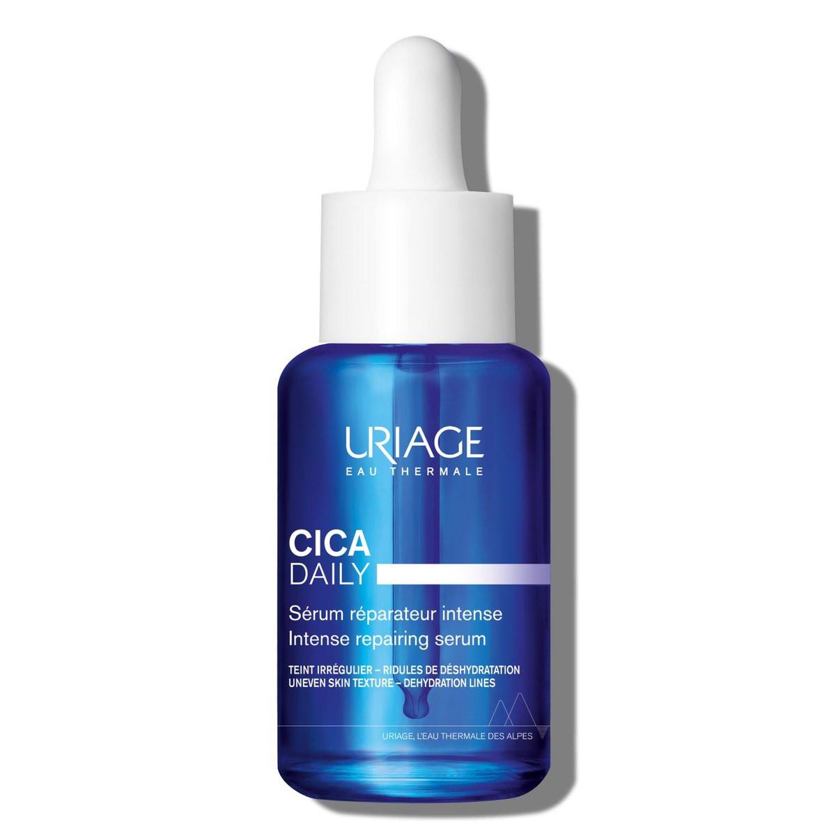 Uriage Cica-Daily Intensiv Reparatur Serum mit Präbiotikum, Hyaluronsäure & Centella Asiatica – Fördert die Hautregeneration, paraben- und duftstofffrei, nicht komedogen