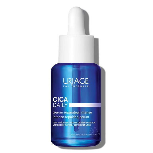 Uriage Cica-Daily Intensiv Reparatur Serum mit Präbiotikum, Hyaluronsäure & Centella Asiatica – Fördert die Hautregeneration, paraben- und duftstofffrei, nicht komedogen
