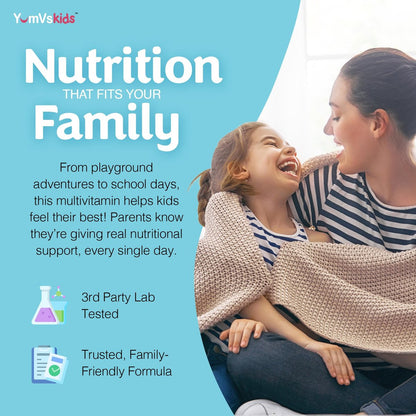 YumVs Kinder Multivitamin mit Eisen & Mineralien – Kautabletten – Trauben- und Beerengeschmack – für Kleinkinder & Kinder ab 2 Jahren – tägliches Multivitamin für Immununterstützung – Koscher, Nicht-GVO – 120 Kautabletten