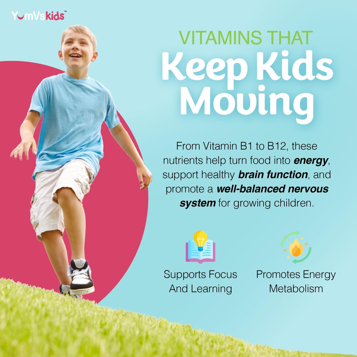 YumVs Kinder Multivitamin mit Eisen & Mineralien – Kautabletten – Trauben- und Beerengeschmack – für Kleinkinder & Kinder ab 2 Jahren – tägliches Multivitamin für Immununterstützung – Koscher, Nicht-GVO – 120 Kautabletten