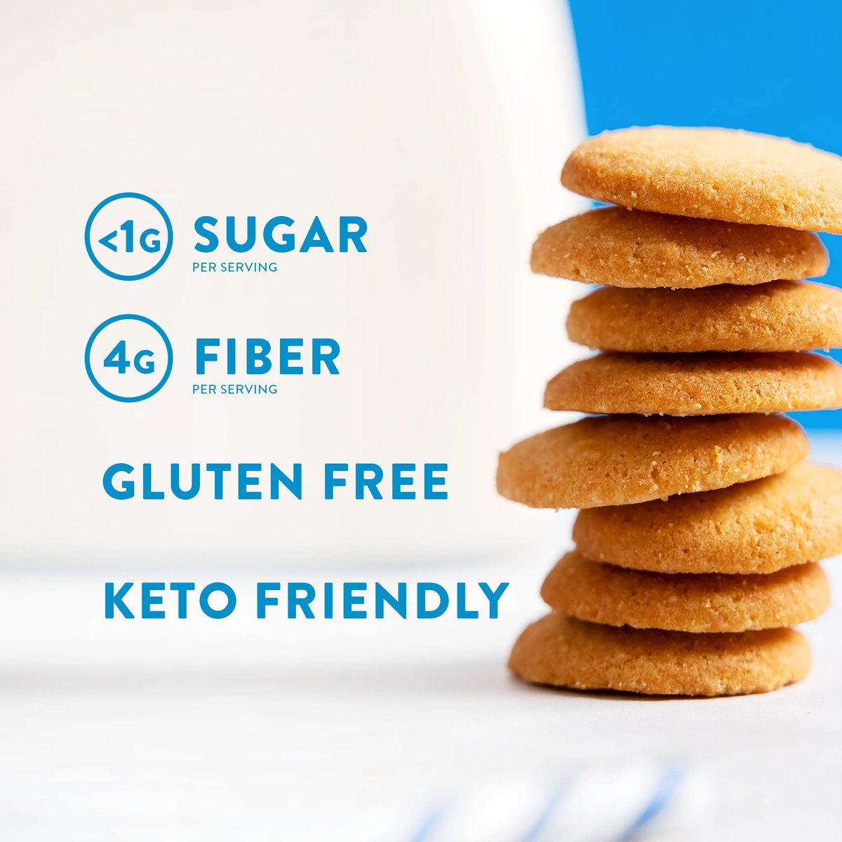 HighKey Glutenfreie Vanillewaffelkekse – 3er-Pack, kohlenhydratarmer Keto-Snack, zuckerfreier Nachtisch, diabetikerfreundlich, mit Mandelmehl, null Zuckerzusatz, proteinreicher Genuss für Erwachsene