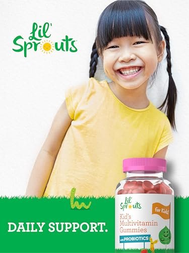 Carlyle Kinder Multivitamin Gummis mit Probiotika | 60 Stück | Beeren-Geschmack | Vegetarisch, Nicht-GVO, Glutenfrei | von Lil' Sprouts | Verpackung kann variieren