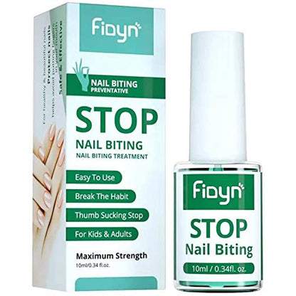 Fidyn No Bite Nagellack – Bitter Nagellack zur Behandlung von Nägelkauen für Erwachsene und Kinder, hilft auch gegen Daumenlutschen – 10 ml/0,34 fl. oz
