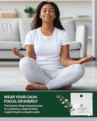 HONÉ Essence Wearable Aromatherapie Nasal Diffuser – Eukalyptus ätherisches Öl Nasenring Silikon Inhalator für Stress & Stimmung – Hergestellt in den USA & Reisefreundlich