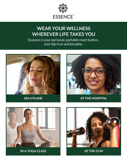 HONÉ Essence Wearable Aromatherapie Nasal Diffuser – Eukalyptus ätherisches Öl Nasenring Silikon Inhalator für Stress & Stimmung – Hergestellt in den USA & Reisefreundlich