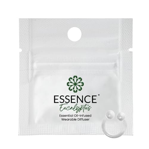 HONÉ Essence Wearable Aromatherapie Nasal Diffuser – Eukalyptus ätherisches Öl Nasenring Silikon Inhalator für Stress & Stimmung – Hergestellt in den USA & Reisefreundlich
