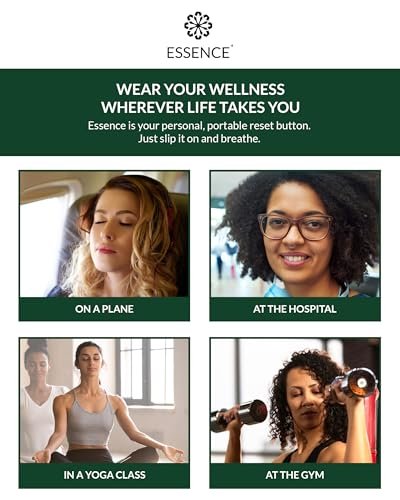 HONÉ Essence Wearable Aromatherapie Nasal Diffuser – Eukalyptus ätherisches Öl Nasenring Silikon Inhalator für Stress & Stimmung – Hergestellt in den USA & Reisefreundlich