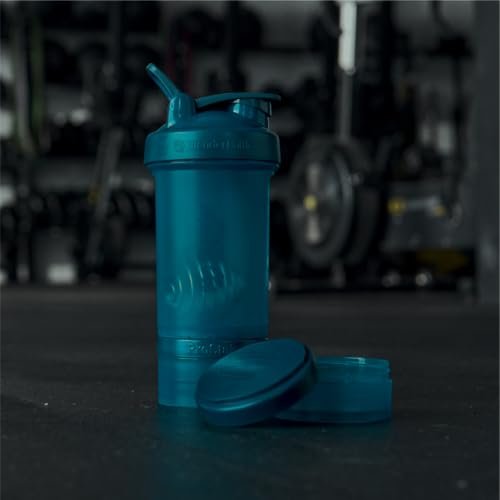 BlenderBottle Classic V2 ProStak Shaker Flasche mit Pillendose & Aufbewahrung für Proteinpulver, 22 Unzen, Ocean Blue