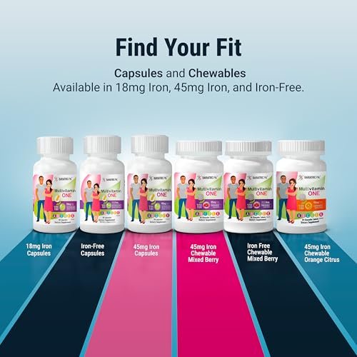 BariatricPal Multivitamin ONE 1 pro Tag! Bariatrisches Multivitamin Kautablette mit 45 mg Eisen | Orange Citrus | Vitamin für Patienten nach bariatrischer Operation | 30 Stück (1 Monatsvorrat)