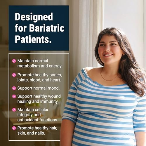 BariatricPal Multivitamin ONE 1 pro Tag! Bariatrisches Multivitamin Kautablette mit 45 mg Eisen | Orange Citrus | Vitamin für Patienten nach bariatrischer Operation | 30 Stück (1 Monatsvorrat)