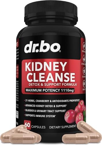 Nierenreinigung Entgiftungsunterstützung Nahrungsergänzungsmittel - Natürliche Cranberry, Wacholderbeeren, Buchu & Uva Ursi Extrakt zur Unterstützung von Nieren, Blase und Harntrakt - Kräuter-Nierenmischung Kapseln