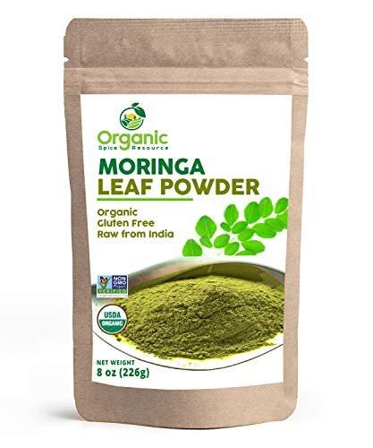 Bio Moringa Pulver - 226 g (8 oz) | USDA Bio, Nicht-GVO, Koscher, Halal, Moringa Oleifera Pulver - 100 % roh und natürlich