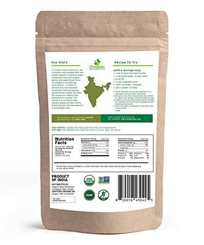 Bio Moringa Pulver - 226 g (8 oz) | USDA Bio, Nicht-GVO, Koscher, Halal, Moringa Oleifera Pulver - 100 % roh und natürlich