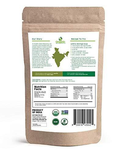 Bio Moringa Pulver - 226 g (8 oz) | USDA Bio, Nicht-GVO, Koscher, Halal, Moringa Oleifera Pulver - 100 % roh und natürlich