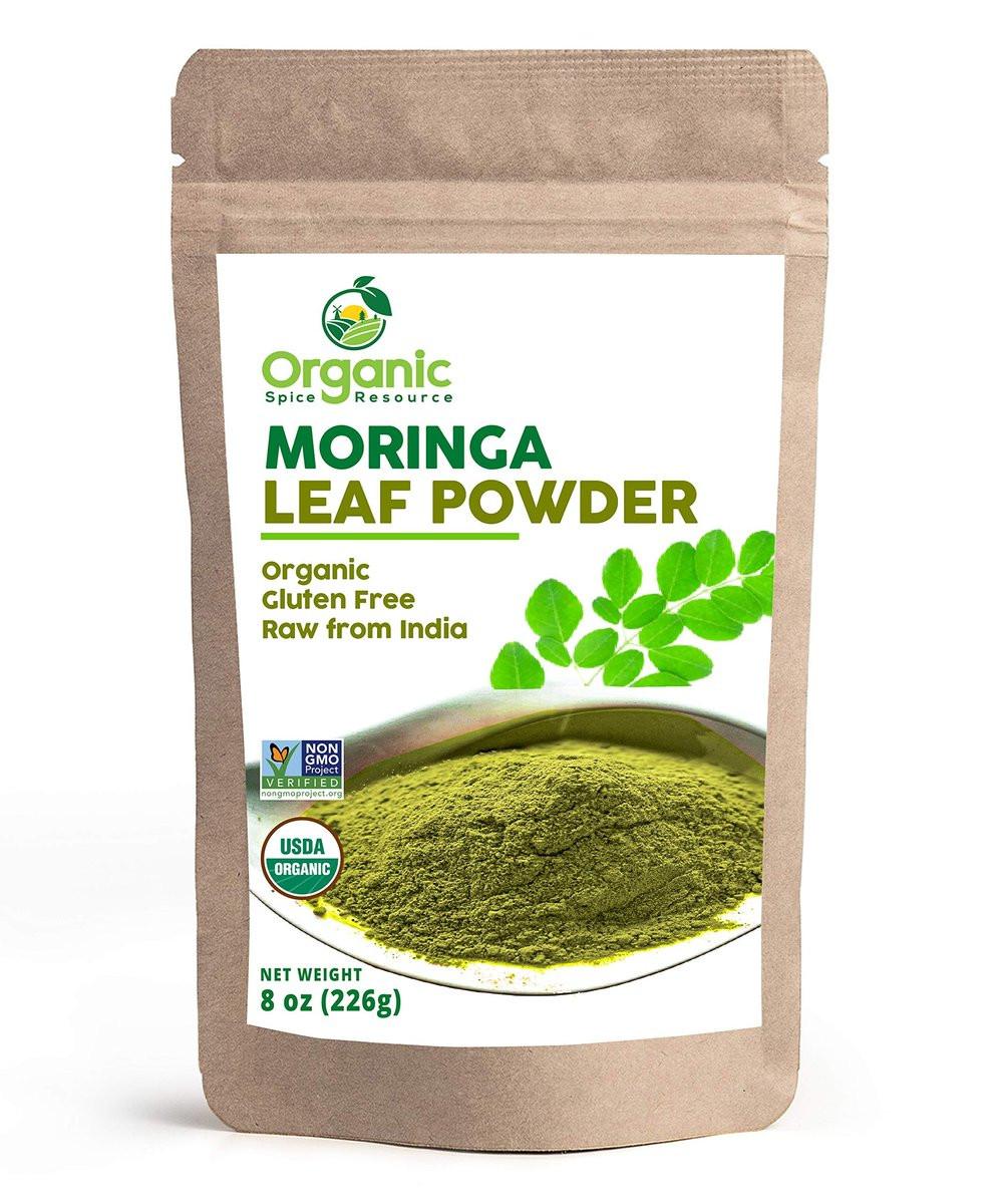 Bio Moringa Pulver - 226 g (8 oz) | USDA Bio, Nicht-GVO, Koscher, Halal, Moringa Oleifera Pulver - 100 % roh und natürlich