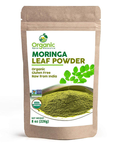 Bio Moringa Pulver - 226 g (8 oz) | USDA Bio, Nicht-GVO, Koscher, Halal, Moringa Oleifera Pulver - 100 % roh und natürlich