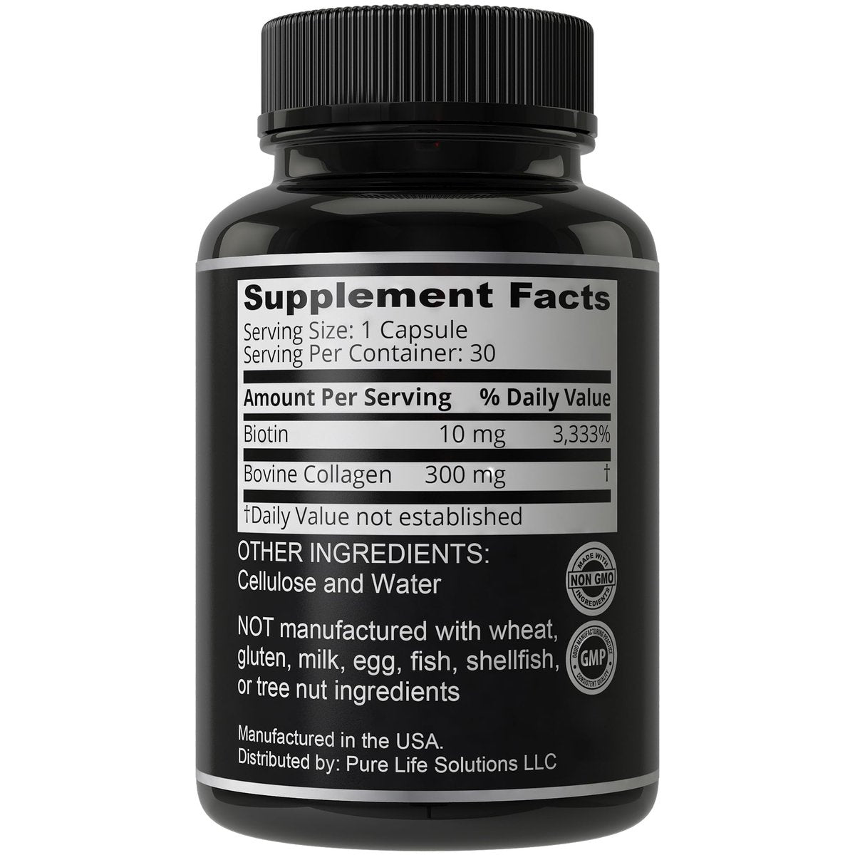Biotin- und Kollagenpräparat – 10.000 mcg Biotin + Rinderkollagen für dünner werdendes und brüchiges Haar. Fortschrittlicher 2-in-1-Vitaminkomplex. Unterstützt dickeres, gesünderes Haarwachstum für Frauen und Männer