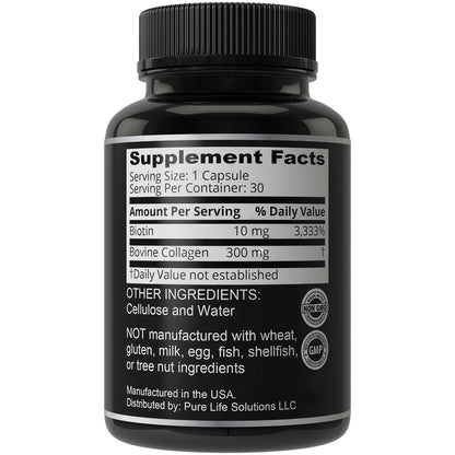 Biotin- und Kollagenpräparat – 10.000 mcg Biotin + Rinderkollagen für dünner werdendes und brüchiges Haar. Fortschrittlicher 2-in-1-Vitaminkomplex. Unterstützt dickeres, gesünderes Haarwachstum für Frauen und Männer