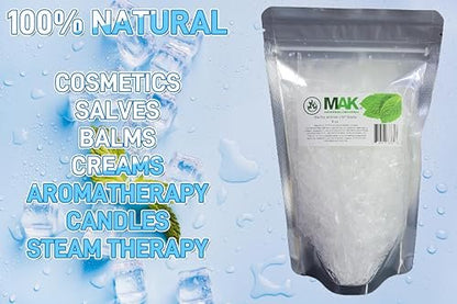 Mak Menthol Kristalle 8 oz - Reine Bio 100% Natürliche Mentholkristalle aus Minze - Nachfüllbarer Standbeutel für langanhaltende Frische