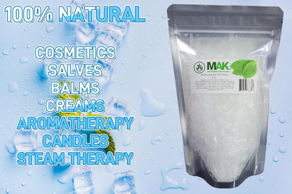 Mak Menthol Kristalle 8 oz - Reine Bio 100% Natürliche Mentholkristalle aus Minze - Nachfüllbarer Standbeutel für langanhaltende Frische