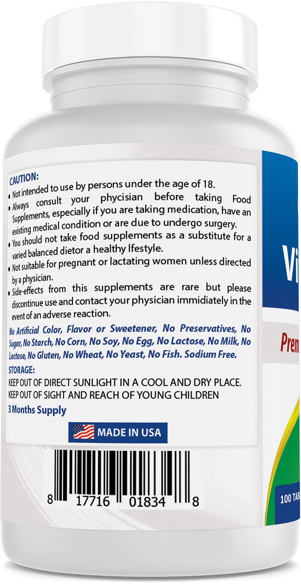 Best Naturals Vitamin D3 2000 IE (50 µg) – 100 Tabletten – 100-Tage-Vorrat – Unterstützt Immunsystem, starke Knochen und Zähne & Muskelfunktion