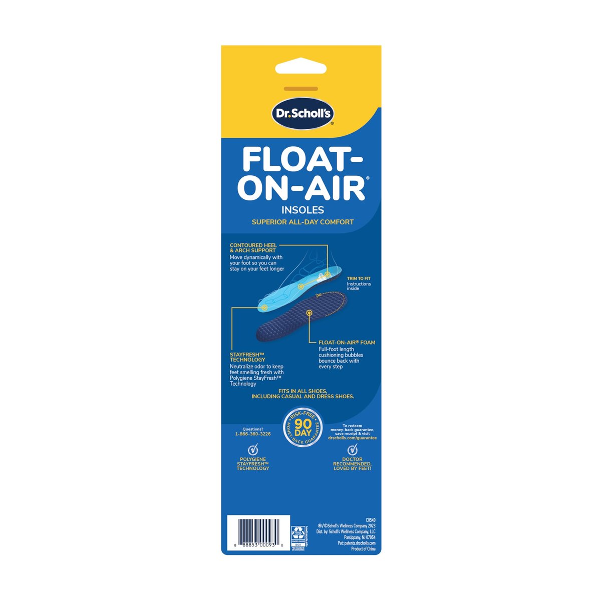 Dr. Scholl's® Float-On-Air® Komfort-Einlegesohlen für Damen, 1 Paar, volle Länge